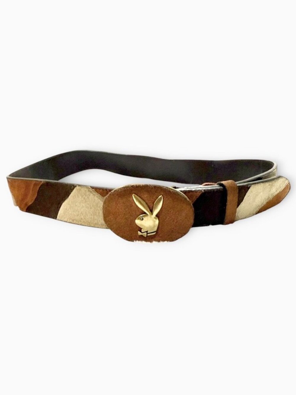 Vintage Playboy Bunny Suede Multi Color Belt